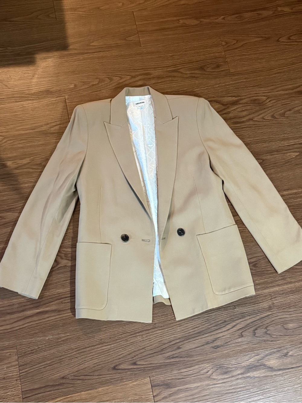 Zadig & Voltaire Beige Double-Button Blazer FW 2020 Collection